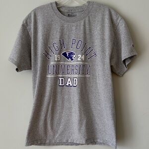 Champion Gray High Point University 'DAD' Graphic Tee